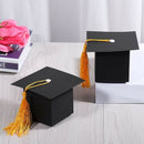 25Pcs DIY Paper Graduation Cap Shaped Gift Box Sugar Chocolate Box for Grad