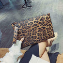Leopard Print Wristlet Clutch Women Wallet Leather Coin Purse (Light Brown) SN9F