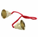 Pair Tinkerbell Cloche Bell Brass Corded 32cm Instrument O2T5
