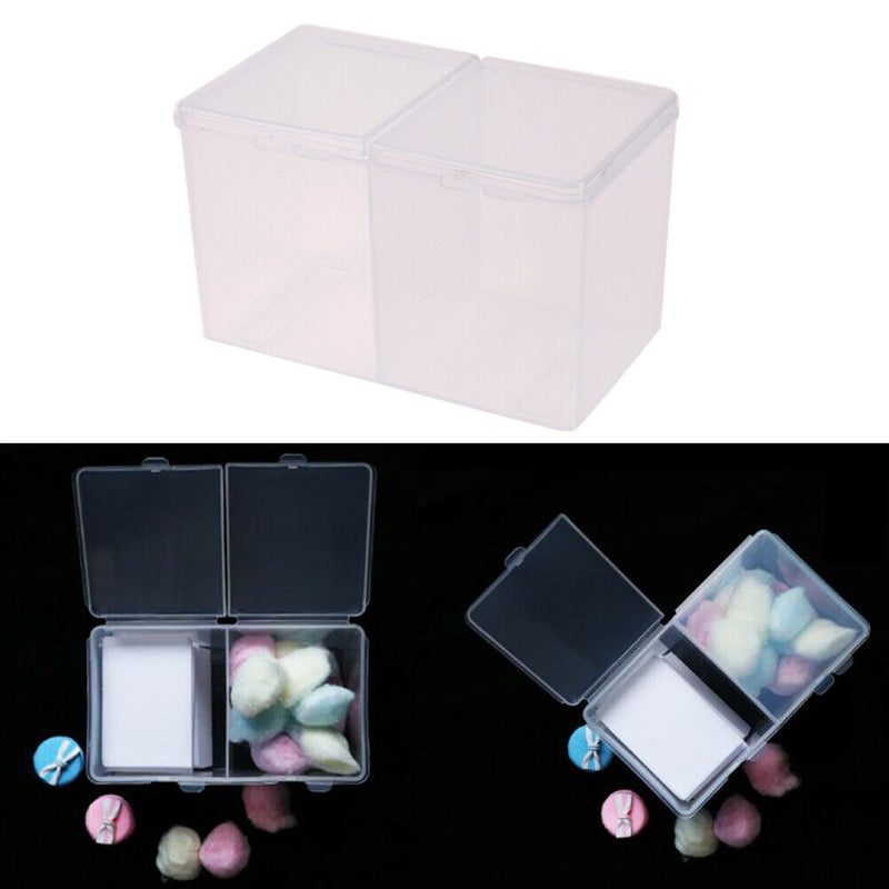 Clear Plastic Cotton Swab Box Storage Organizer Holder Cosmetic Makeup Tool A