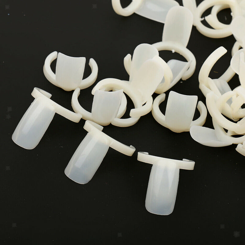 Pack Of 50 Nail Art Polish Pops Color Practice Display Stand Rings Tips Tool