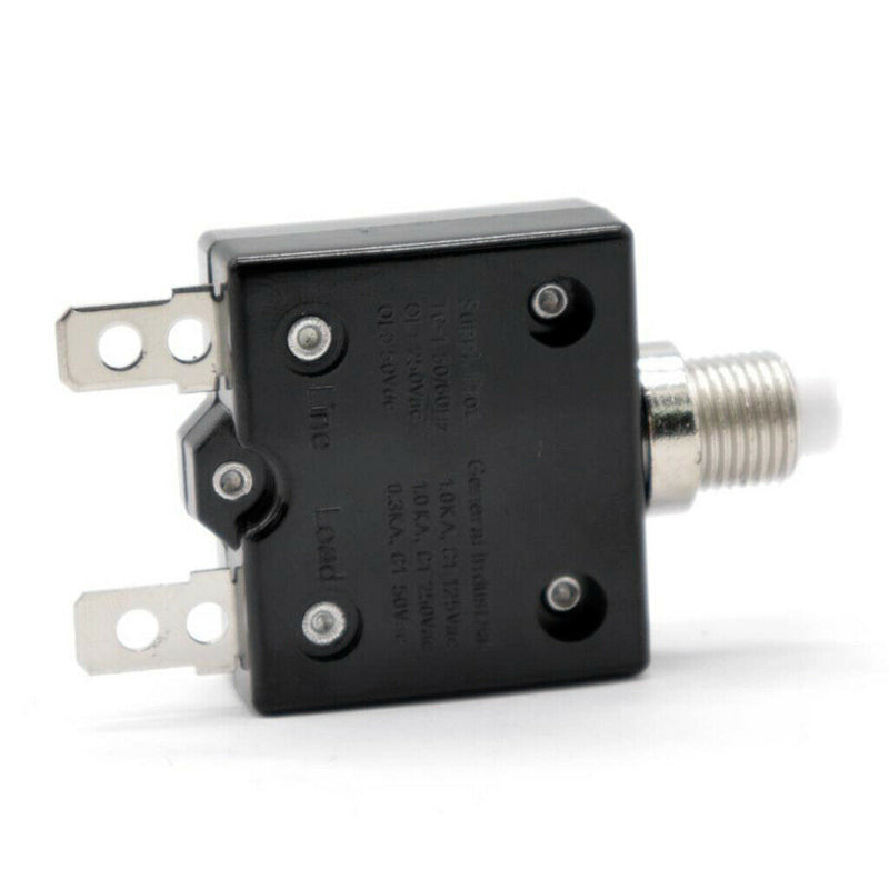 30A Push Button Reset Circuit Breaker, DC50V AC125-250V Thermal Overload