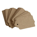 Pack 24 Rustic 40mmx70mm Scalloped Kraft Paper Card,Blank Brown Tag,Wedding