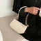 Alligator Pattern Handbag Tote Women Leather Underarm Shoulder Bag (White)