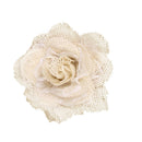 2pcs Rustic Burlap Lace Flower Heads DIY Craft Wedding Party Decoration
