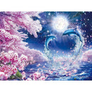 5D DIY Full Drill Diamond Painting Dolphin Cross Stitch Embroidery Craft