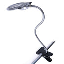 Lighted Magnifier Clip-on Table Top Desk LED Lamp Reading Glass with ClaYN Y Bj