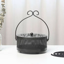 Creative Mosquito Coil Stand Mosquito Coil Box with Lid Fireproof Home Indo F4K3
