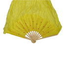 1.8m Hand Made Colorful Belly Dance Dancing Silk Bamboo Long Fans Veils M6J2