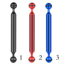 8" inch Double Ball Arm Segment for Diving Underwater Housing Arm System Black