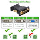 CableDeconn E0401 Full HD 1080P DVI24+1 to VGA Male to Female Adapter Cable