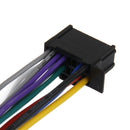 2x16-Pin Wire Harness Cable 16cm Car Radio Audio Power Plug Connector Multicolor