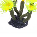 Artificial Faked Sea Anemone Coral Aquarium Ornament Decoration (Yellow) S6T5