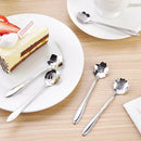 8 Pieces Stainless Steel Creative Flower Coffee Spoon Tableware Tea Spoons  Q2X1