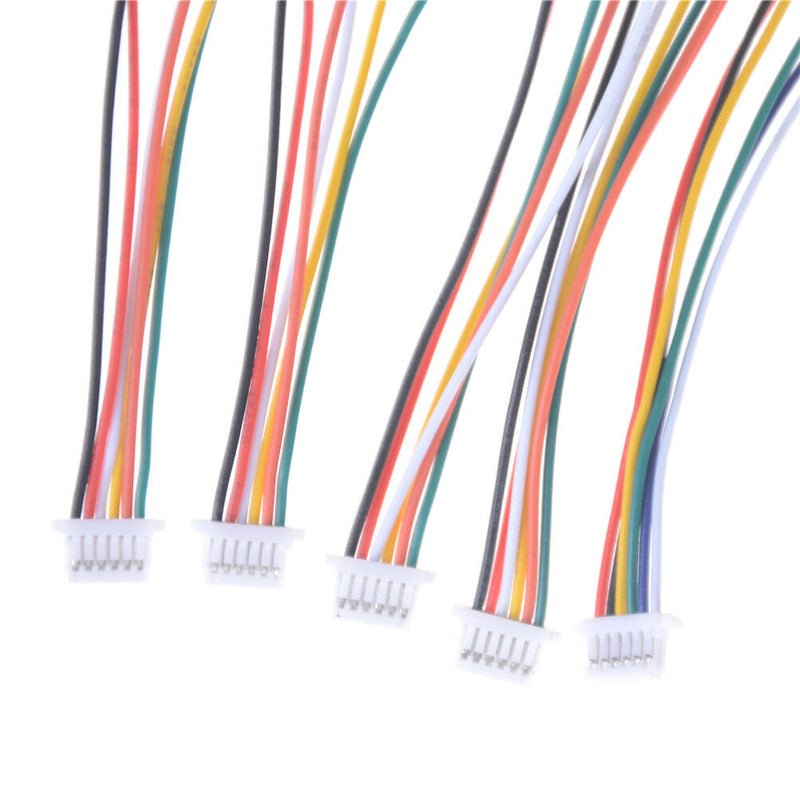 5Pcs Mini Micro JST 1.0 SH 1.0mm 6-Pin Connector Plug With Wires Cables 150MM JR