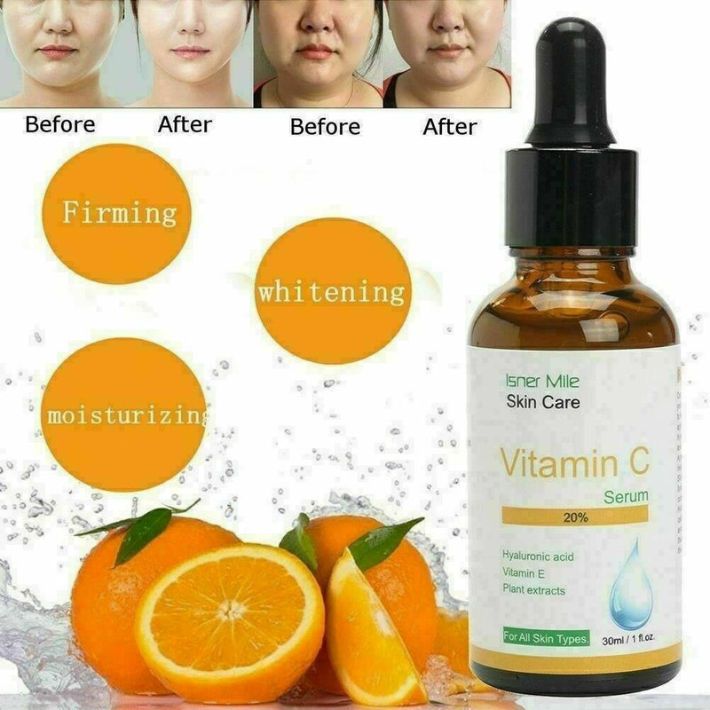 30ML Vitamin C Solution Hyaluronic Acid Moisturizing Hydrating Essence 2018 S8P4