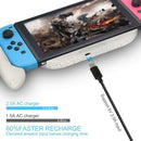 Charging Grip for Nintendo Switch Comfort Charging Handle Stand Quick Charg