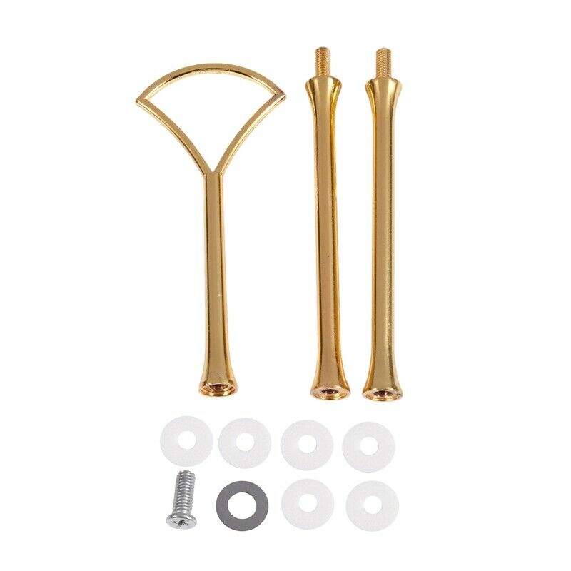 1 set 2 3 Tier Cake Plate Stand Heavy Metal Center Handle Fitting Hardware  I1N6