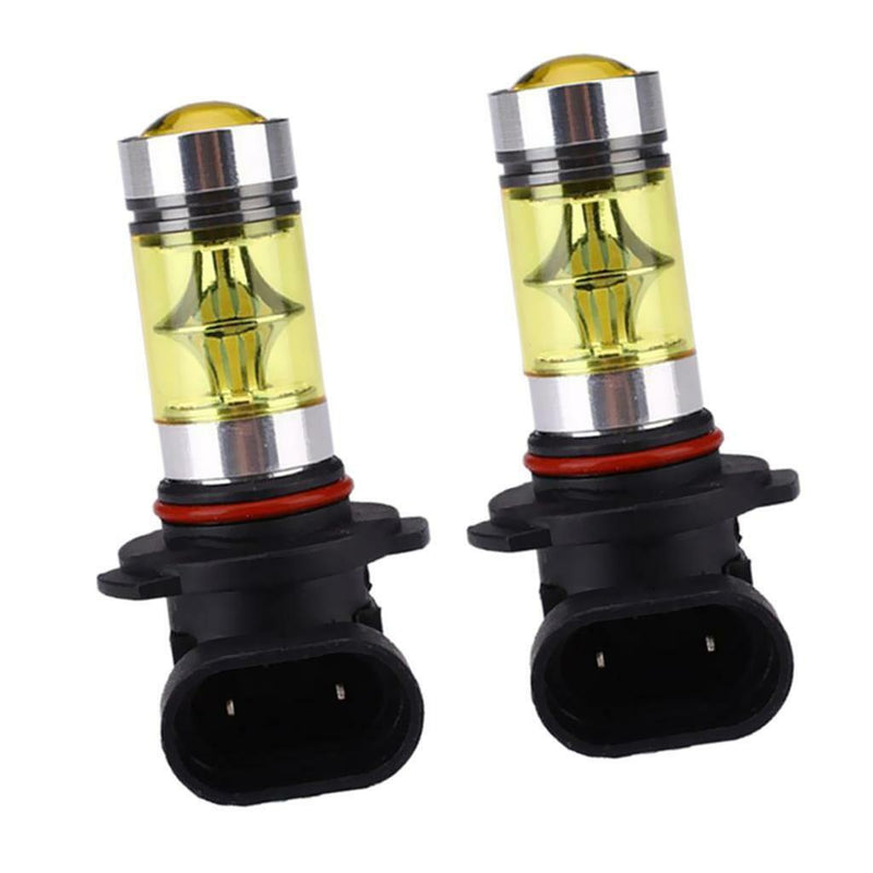 2 Pieces Car 9005 HB3 100W Yellow LED Bulb for Fog Running DRL Light Lamp