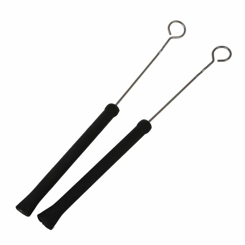 Wire Retractable Loop End Drum Brushes for Jazz Drum Stick Black(Pack of 2)