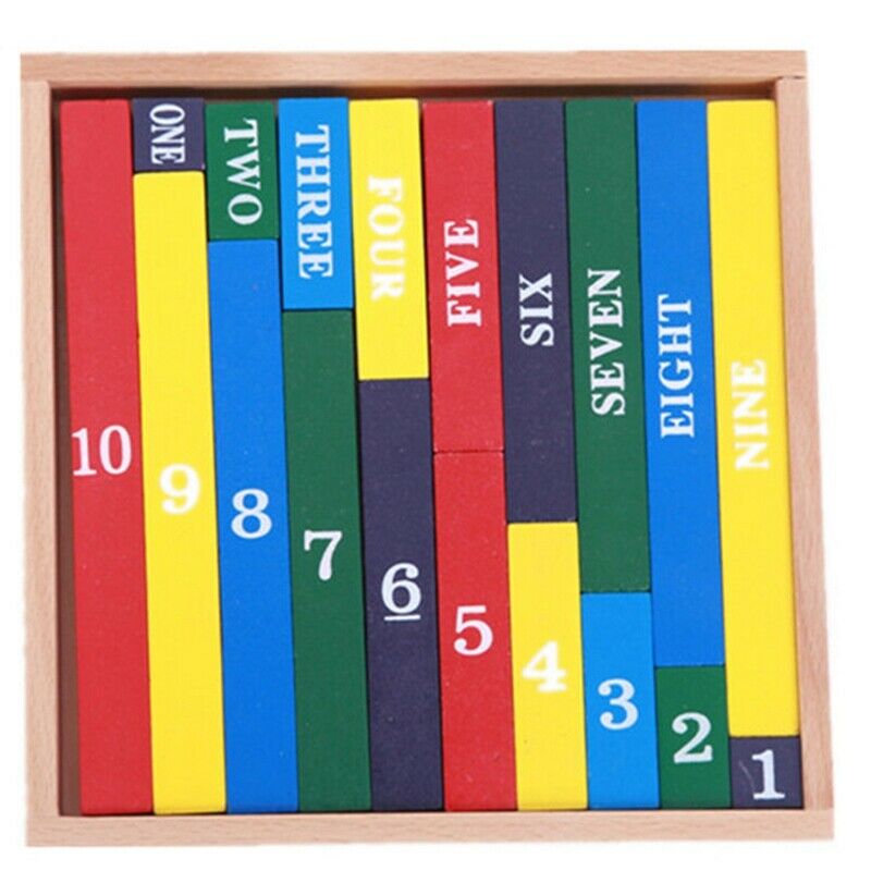 Educational Wooden Digital Building Block Toys Children Baby Toys 1-10 Math N8V3