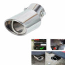 Car Universal Chrome Stainless Steel Rear Round Exhaust Muffler Tail Pipe N C6E7