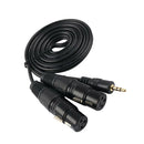 Unbalanced 3.5 mm (1/8Inch) Mini Jack Stereo TRS to Dual XLR 3 Pin Female