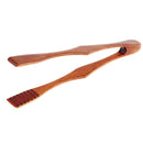 27cm Long Easy Grip Kitchen Food Tongs Wooden Mini Appetizer Tongs Curved Arms