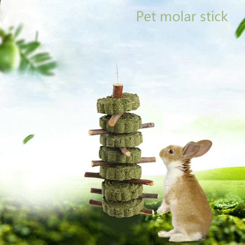 Hamster Teeth Grinding Toys Rabbit Tree Branch Grass Ball Hanging Cage ToyA.3C