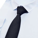 3x Men Formal Business Solid Knit Tie Classic Woven Necktie -Black,Red,Blue