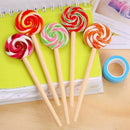 24Pcs / Lollipop Design 0.5Mm Black Ink Ballpoint Pen Student Signature Bal D1V8