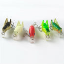 5Pcs Hard Lures Insect Shape Artificial Baits Grasshopper Lures and Minnow Baits