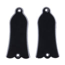 2Pcs black plastic bell style electric guitar truss rod cover 2 ply B&X