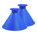 2pcs Car Windshield Magic Ice Scraper Cone Shaped Auto Snow Remover (Blue)