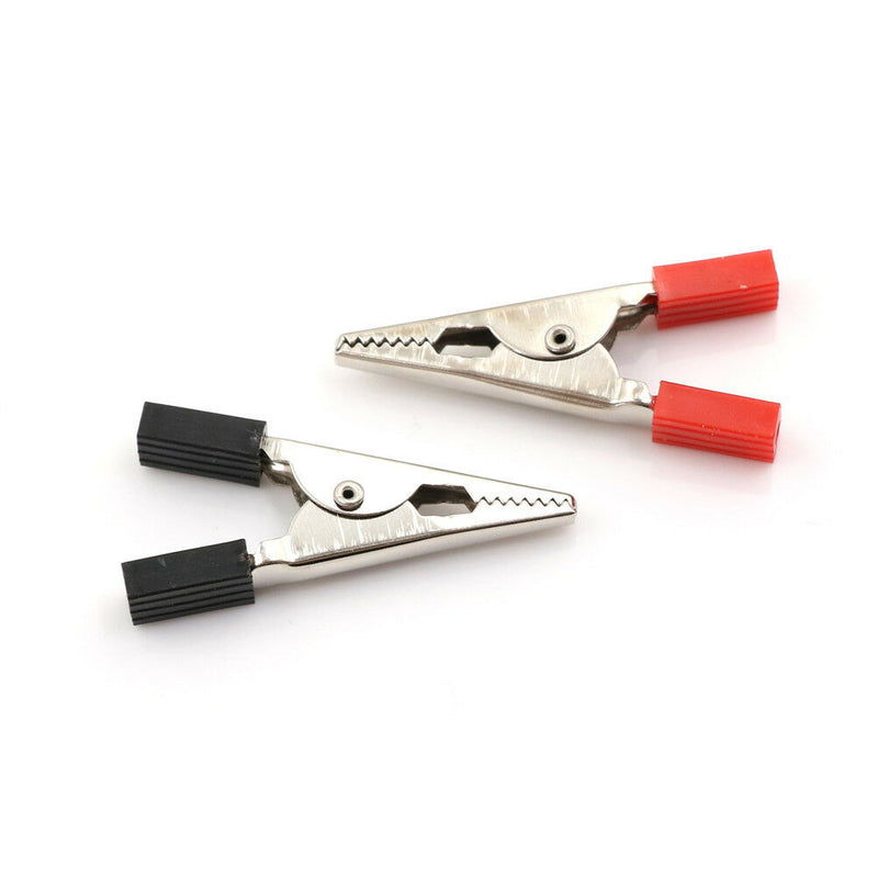 5Pcs 50mm Plastic Durable Handle Test Probe Metal Alligator Clips  JR