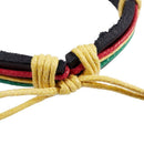 Rasta Jamaica Reggae Leather Bracelet W7G4