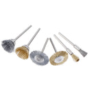 36x Steel brass Wire brushes Flat brushes Round brushes Set BX