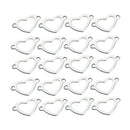 20 Pieces Metal Flat Heart Shaped Blank Coin Stamping Charms Tag Pendants