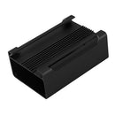 Black Aluminum Alloy Case Shell Enclosure Box w/ Cooling Fan for Raspberry