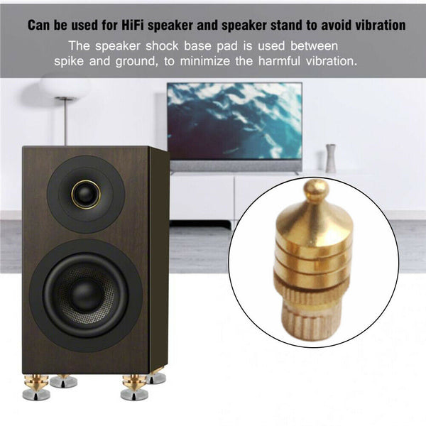 4Pcs Isolation Stand Shock Absorption 8mm Copper Speaker Spikes Accessories Home