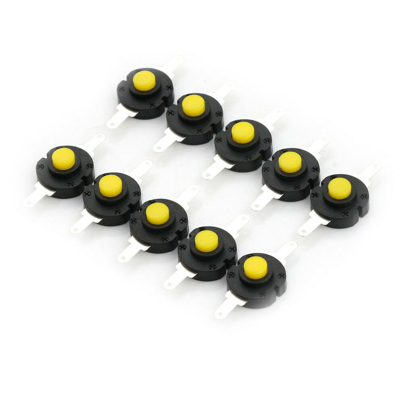 10pcs Flashlight Switches DC 12V 0.5A Self-locking Micro Push Button Switch A Ew