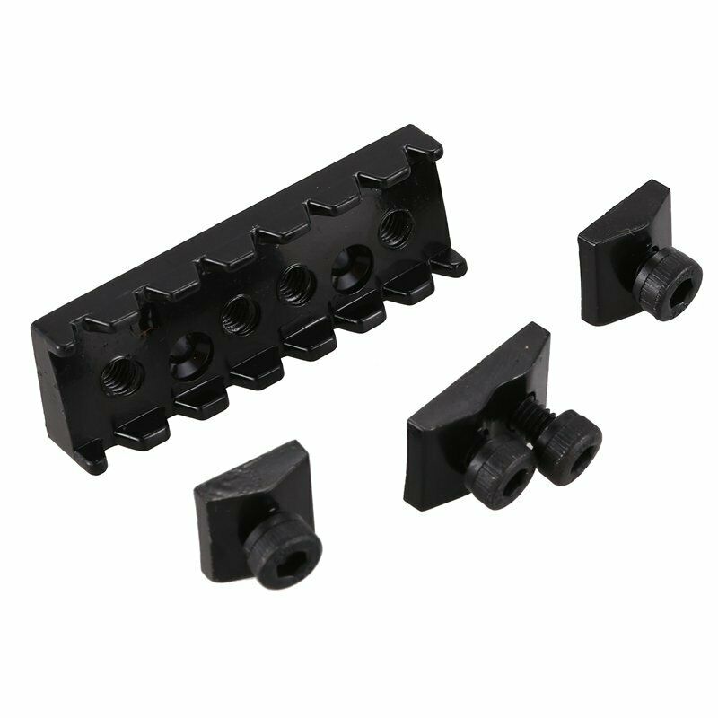 7 String Locking Nut Electric Guitar Nut Tremolo Bridge 48mm (Black)