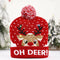 Colorful LED Light Christmas Hat Snowman Luminous Knitted Cap Beanie (B) A
