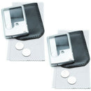 Pocket Magnifier with Light Bundle Includes 2 Magnifying Glasses, Use As 3X