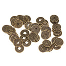 50pcs Wealth and Luck Coins Traditional Chinese Artefact Coin Decoration 2cm