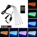1Pcs Car Interior 5050 SMD 72LED 12V RGB LED Strip Lights 20Key IR Controller