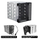1pc Hard Drive Caddy Cage Rack 5.25'' to 5x 3.5'' SATA HDD Tray Converter