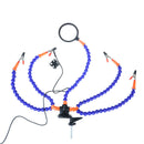 Desk Clamp Soldering PCB Holder Helping Hand Welding Station fan MagnifierB_kz