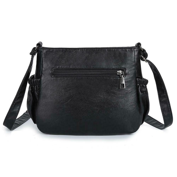 Fashion Shoulder Messenger Bags Leather Soft Crossbody Bags Multi-pocket Purse