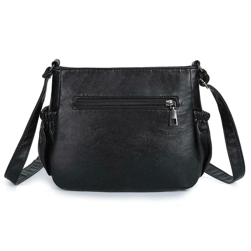 Fashion Shoulder Messenger Bags Leather Soft Crossbody Bags Multi-pocket Purse